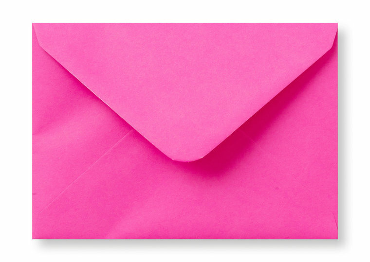 Envelop 13 x 18 cm Knalroze