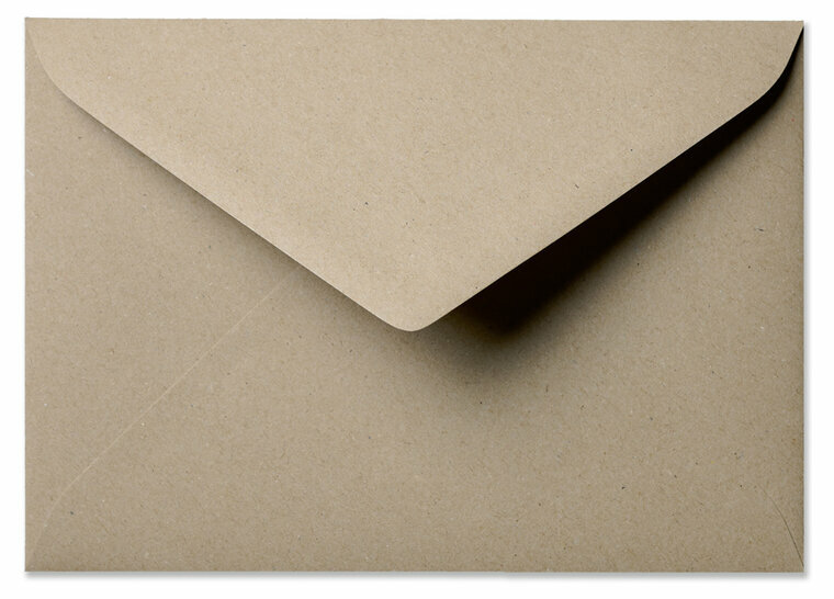Envelop 15,6 x 22 cm Kraft natuurgrijs