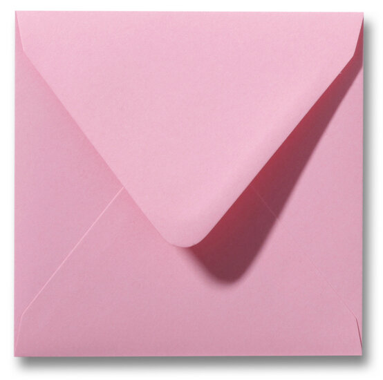 Envelop 16 x 16 cm Donkerroze