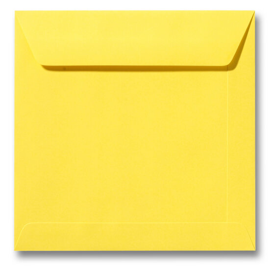 Envelop 19 x 19 cm Boterbloemgeel