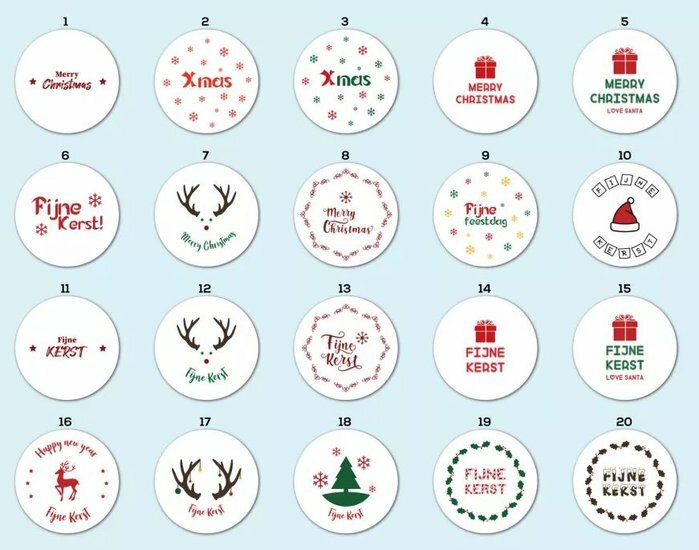 Sluitzegel Kerst 48 stuks