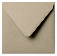 Envelop 16 x 16 cm Kraft natuurgrijs