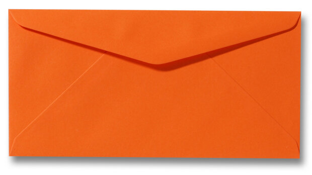 Envelop 11 x 22 cm Donkeroranje