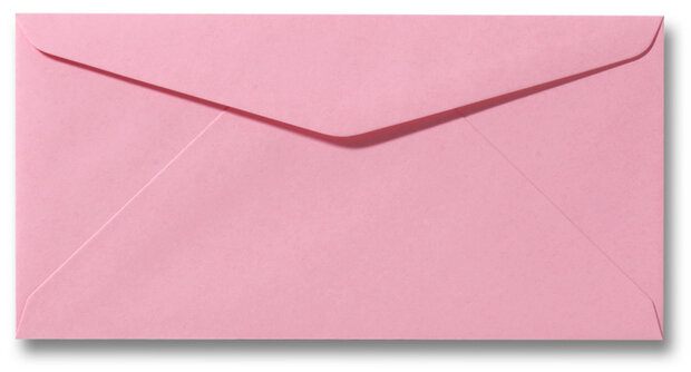 Envelop 11 x 22 cm Donkerroze