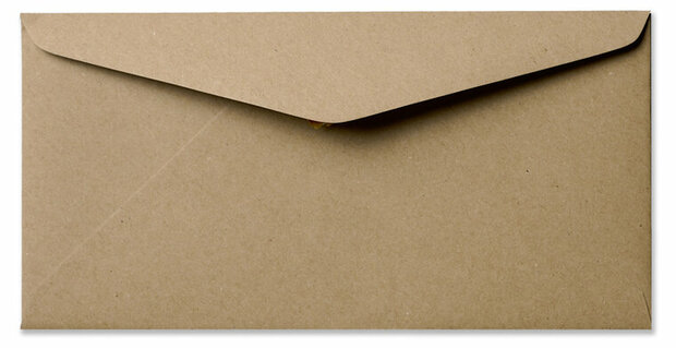 Envelop 11 x 22 cm Kraft natuurbruin