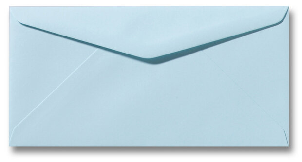 Envelop 11 x 22 cm Laguneblauw