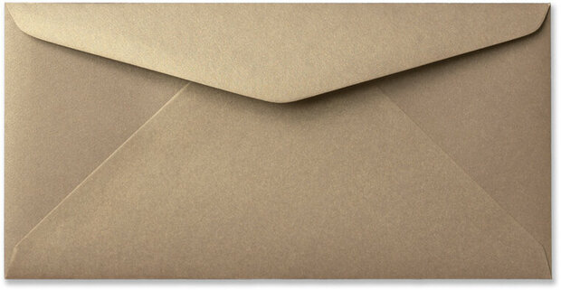 Envelop 11 x 22 cm Metallic Champagne