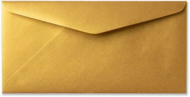 Envelop 11 x 22 cm Metallic Gold