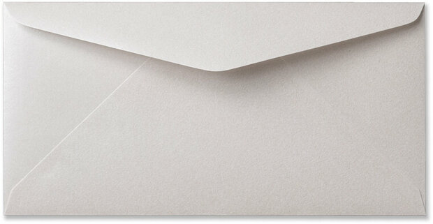 Envelop 11 x 22 cm Metallic Oyster