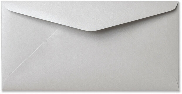 Envelop 11 x 22 cm Metallic Platinum