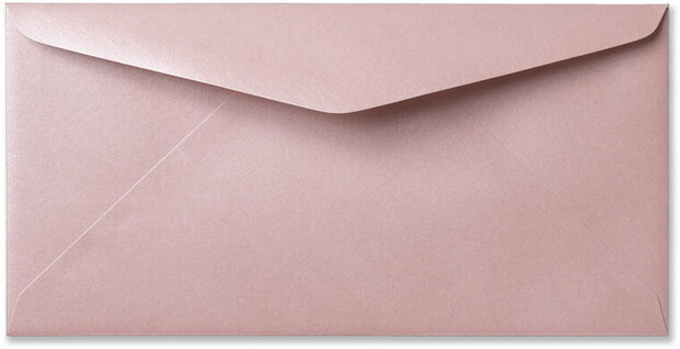 Envelop 11 x 22 cm Metallic Rose