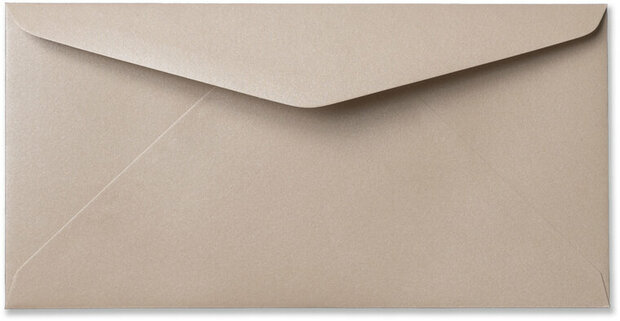 Envelop 11 x 22 cm Metallic Sand