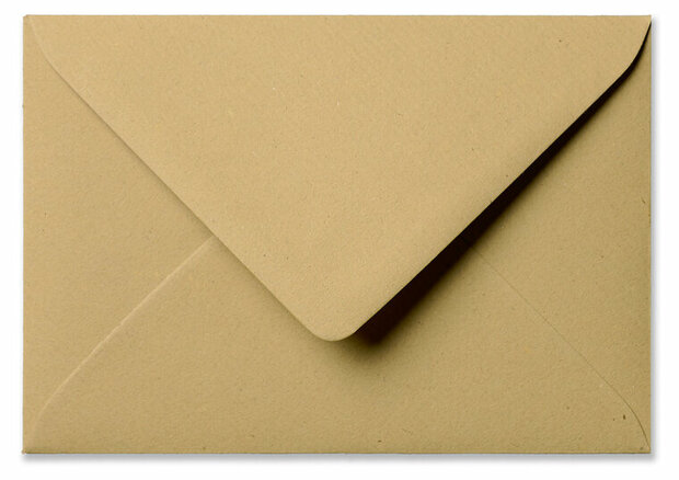 Envelop 12,5 x 17,6 cm Kraft lichtbruin