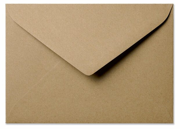 Envelop 15,6 x 22 cm Kraft natuurbruin