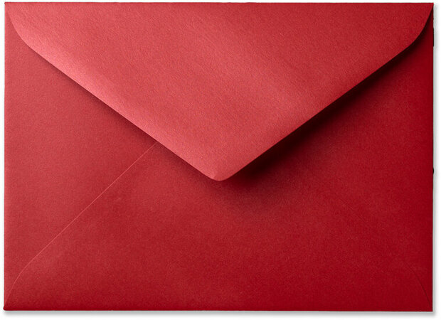 Envelop 15,6 x 22 cm Metallic Rosso