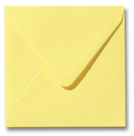 Envelop 16 x 16 cm Kanariegeel