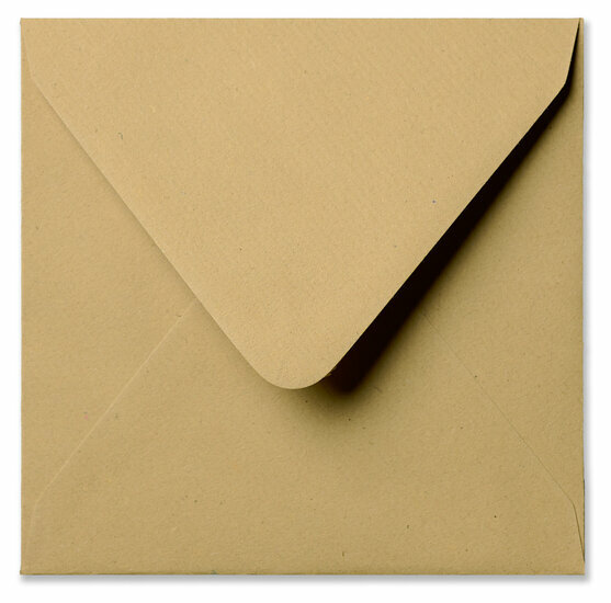 Envelop 16 x 16 cm Kraft lichtbruin