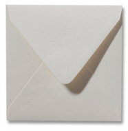 Envelop 16 x 16 cm Metallic Ivory