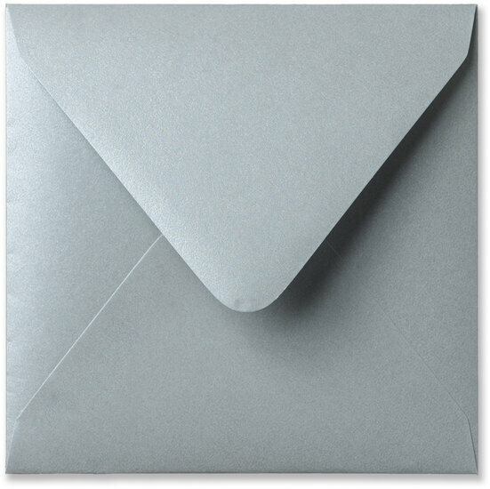 Envelop 16 x 16 cm Metallic Silver Pearl