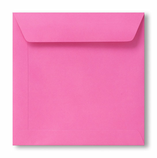 Envelop 17 x 17 cm Knalroze