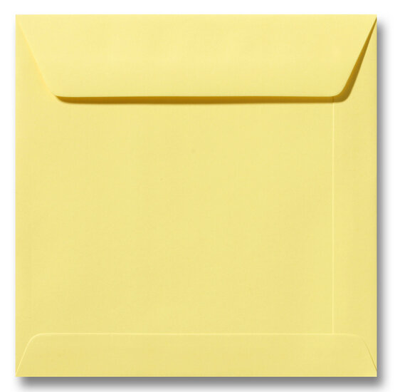 Envelop 22 x 22 cm Kanariegeel