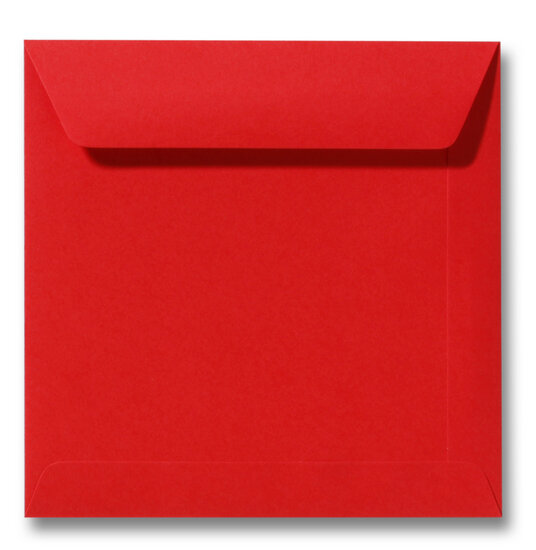 Envelop 22 x 22 cm Koraalrood