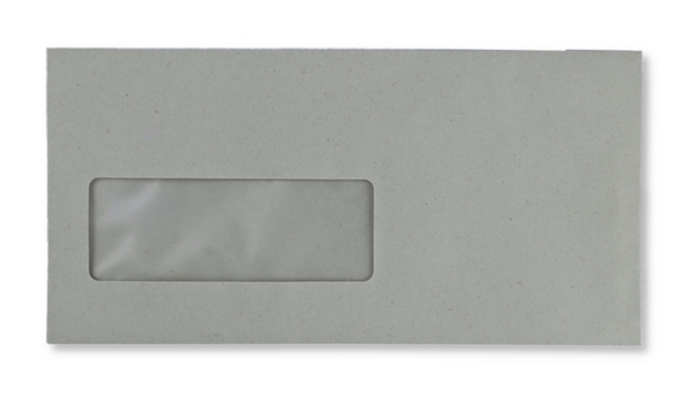 Vensterenvelop C5/6 11,4 x 22,9 cm Grijs