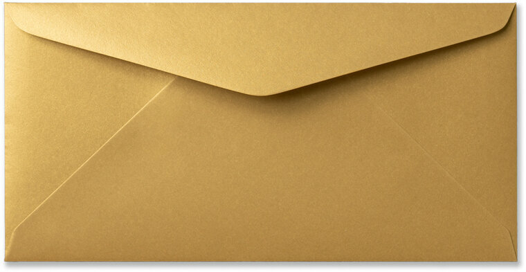 Envelop 11 x 22 cm Metallic Gold Rush