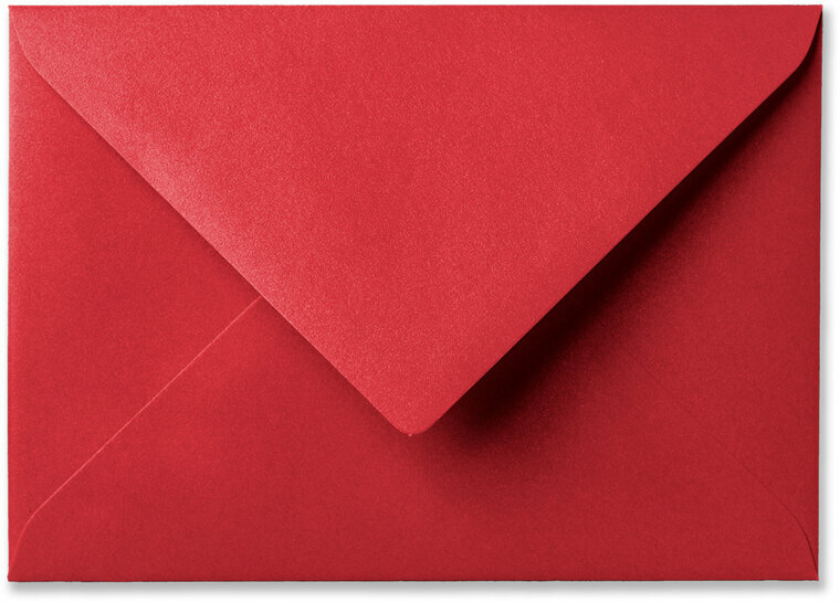 Envelop 12 x 18 cm Metallic Rosso