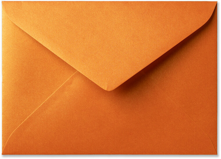 Envelop 15,6 x 22 cm Metallic Orange Glow