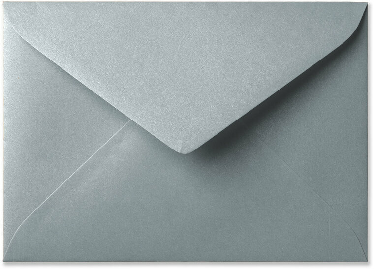 Envelop 15,6 x 22 cm Metallic Silver Pearl