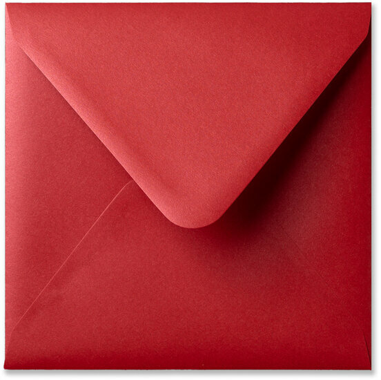 Envelop 16 x 16 cm Metallic Rosso